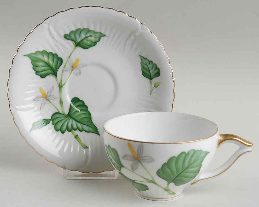 Nola (Japan) Flat Cup & Saucer Set by Victorian (Japan)-1