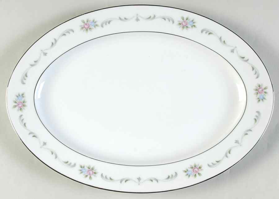 Springsong 12" Oval Serving Platter by Versailles (Japan)-1