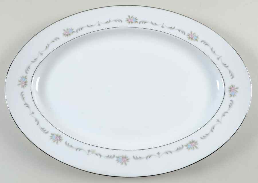 Springsong 16" Oval Serving Platter by Versailles (Japan)-1