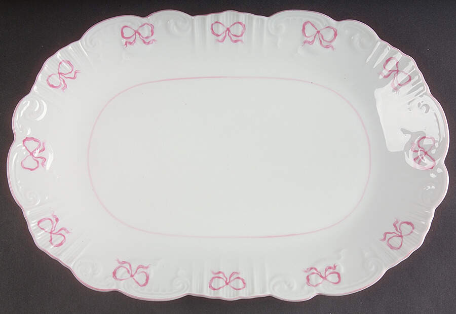Ruban Pink 14" Oval Serving Platter by Vista Alegre-1