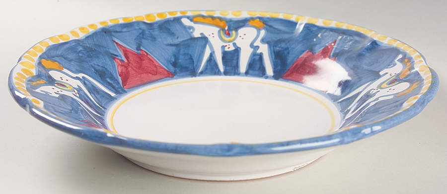 Campagna Horse (Cavallo) 9" Soup/Pasta Bowl by Ceramica Artistica (CAS Vietri)-1