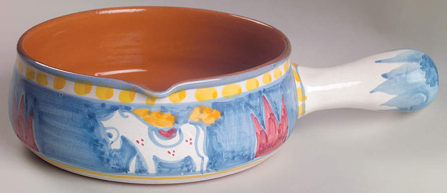 Campagna Horse (Cavallo) Round Bowl with Handles by Ceramica Artistica (CAS Vietri)-1