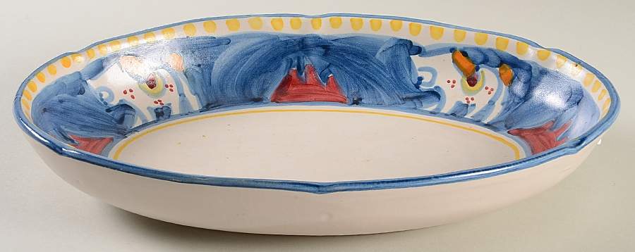 Campagna Horse (Cavallo) 14" Oval Baker by Ceramica Artistica (CAS Vietri)-1