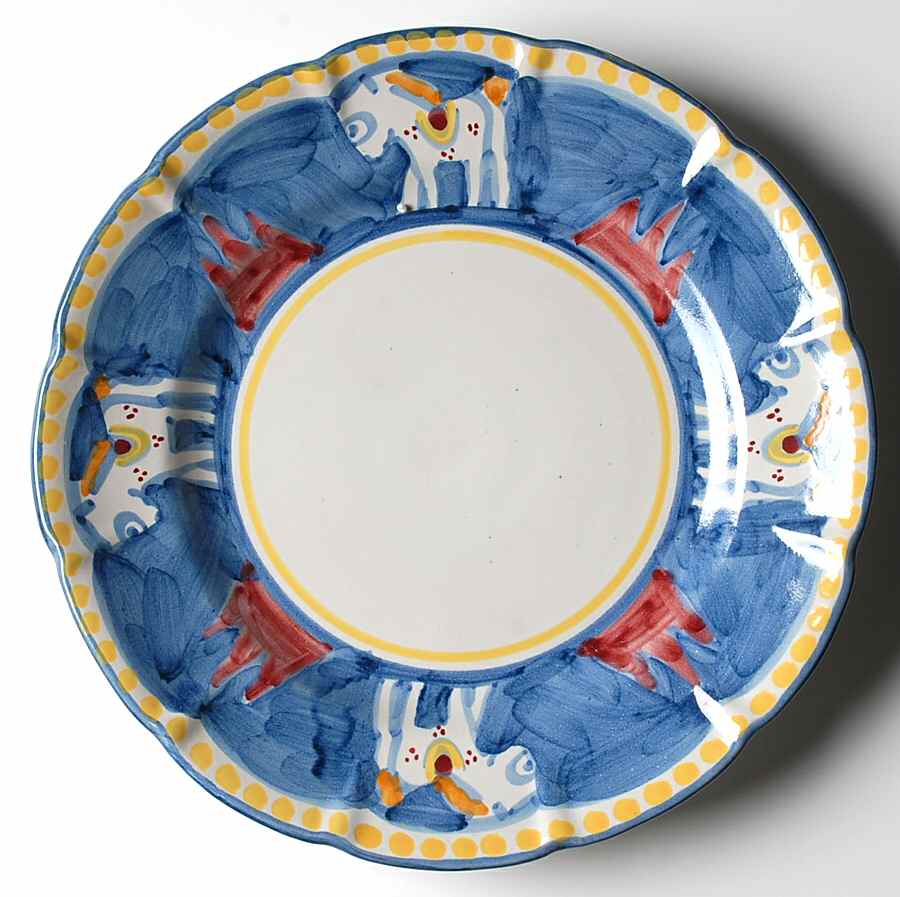 Campagna Horse (Cavallo) Service Plate (Charger) by Ceramica Artistica (CAS Vietri)-1