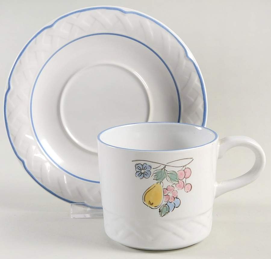 Vina Fera Flat Cup & Saucer Set by Vina Fera-1