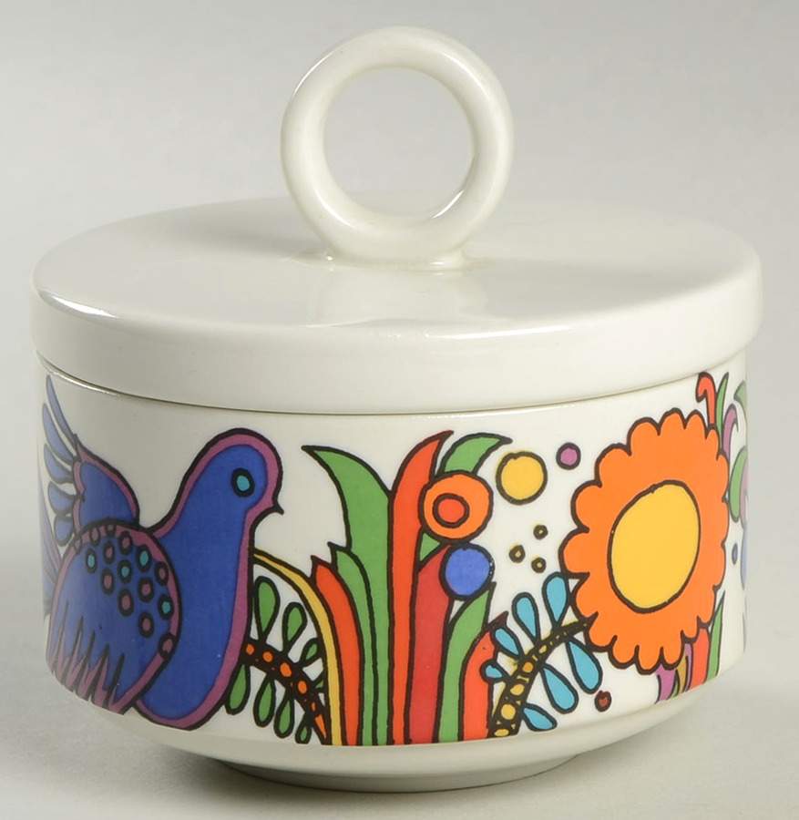 Acapulco (Older, Milano Shape) Sugar Bowl & Lid by Villeroy & Boch-1
