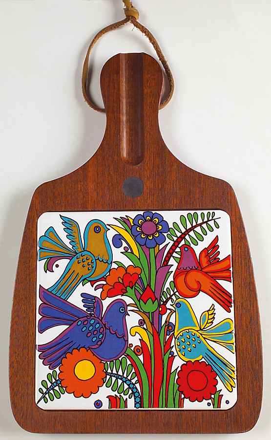 Acapulco (Older, Milano Shape) Wood Cheese Board with Ceramic Tile by Villeroy & Boch-1