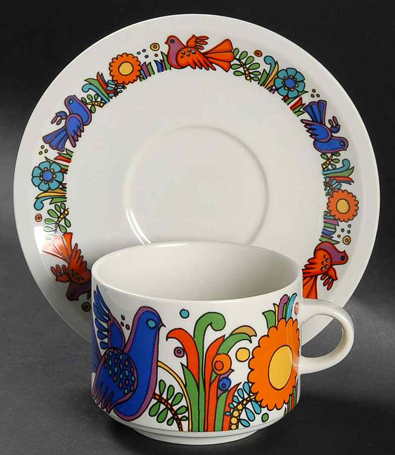 Acapulco (Older, Milano Shape) Oversized Cup & Saucer Set by Villeroy & Boch-1
