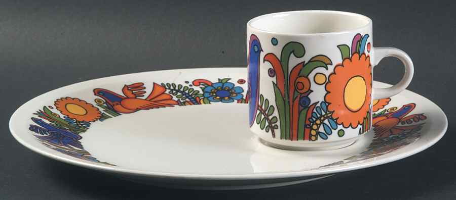 Acapulco (Older, Milano Shape) Snack Plate & Cup Set by Villeroy & Boch-1