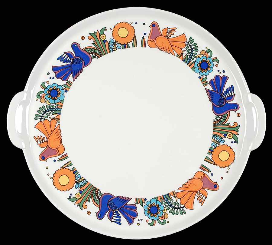 Acapulco (Newer, Roma Shape) Handled Cake Plate by Villeroy & Boch-1