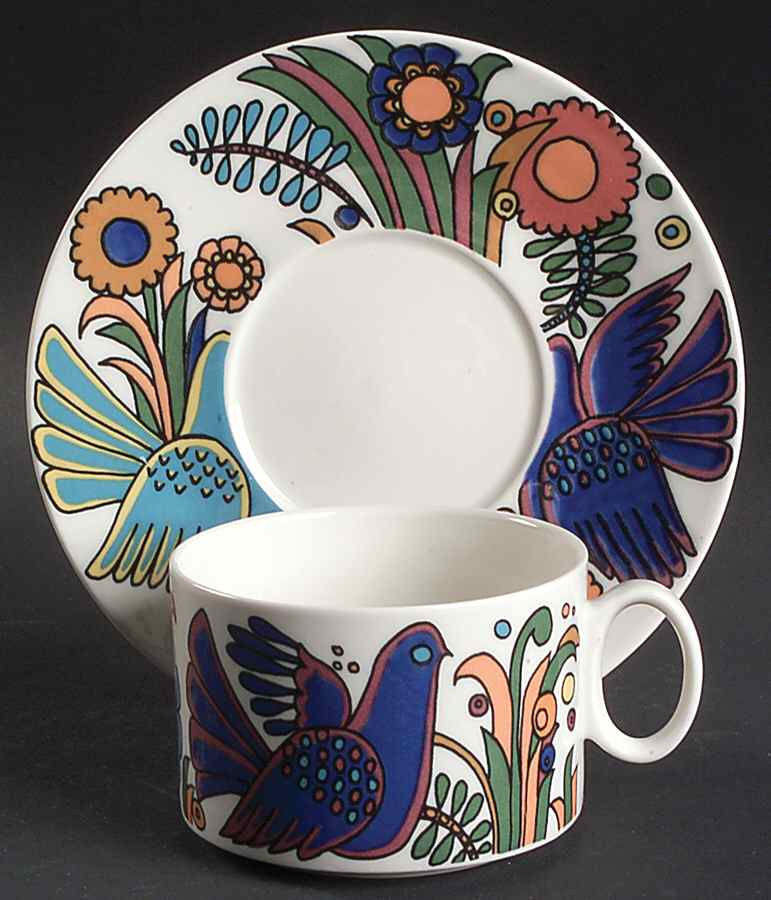 Acapulco (Newer, Roma Shape) Flat Cup & Saucer Set by Villeroy & Boch-1
