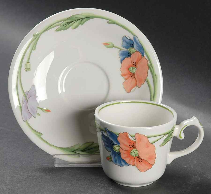 Amapola Flat Demitasse Cup & Saucer Set by Villeroy & Boch-1