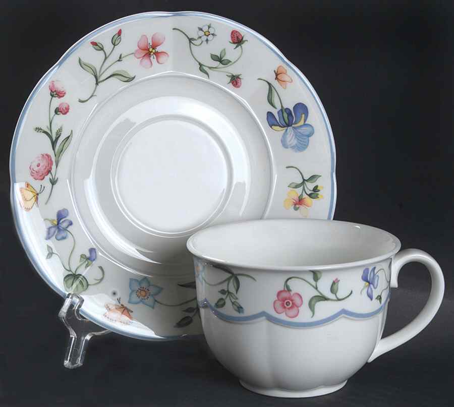 Mariposa (Bone China) Breakfast Cup & Cream Soup Saucer Set by Villeroy & Boch-1