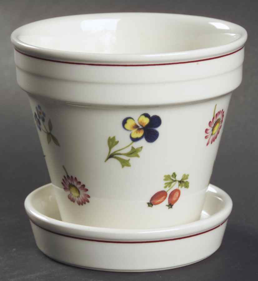 Petite Fleur 3" Flower Pot & Underplate by Villeroy & Boch-1