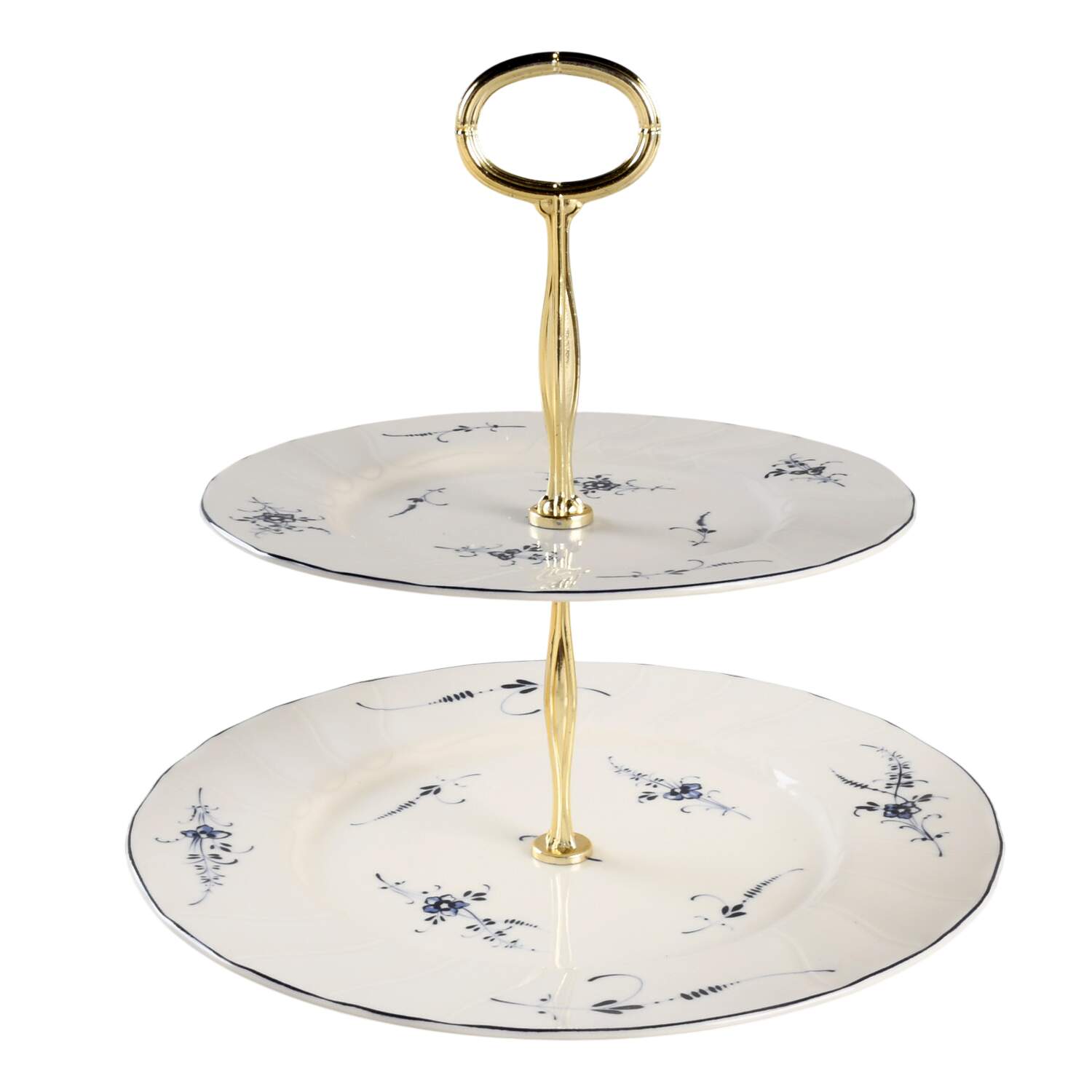 Vieux Luxembourg 6 5/8"-10"  2 Tiered Serving Tray (Dp, Sp) HC by Villeroy & Boch-1