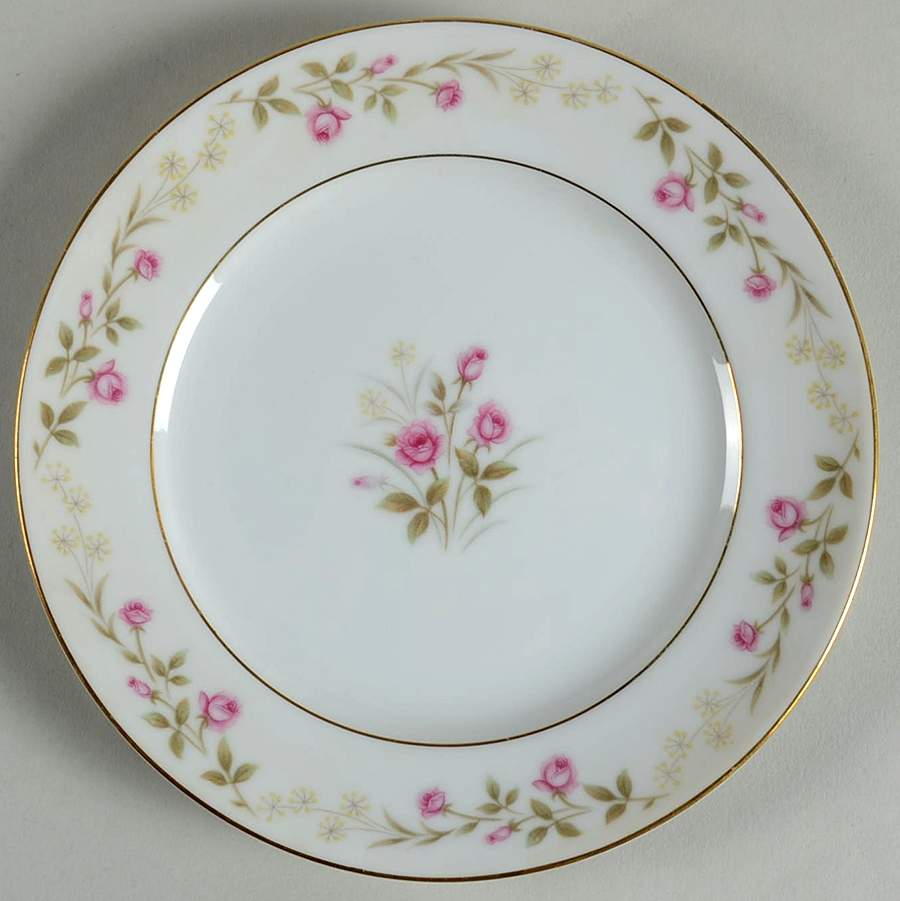 Tea Rose Bread & Butter Plate by Violet-1