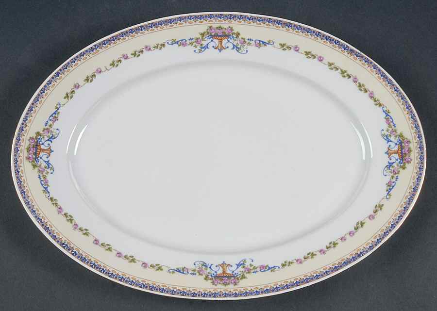 Dorset 12" Oval Serving Platter by Victoria (Czech)-1