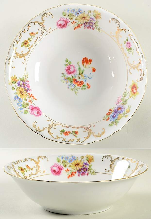 VIT21 (CZECH) 9" Round Vegetable Bowl by Victoria (Czech)-1