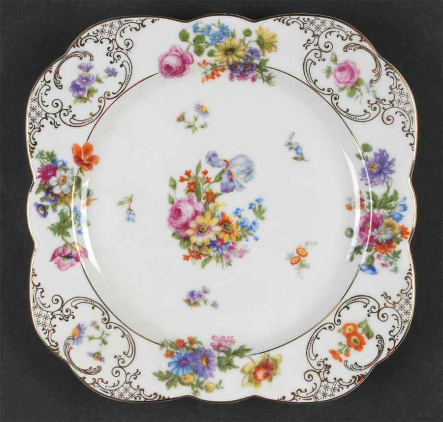 VIT3 Square Salad Plate by Victoria (Czech)-1