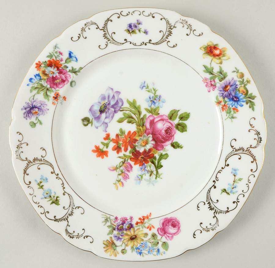VIT3 Large Dinner Plate by Victoria (Czech)-1