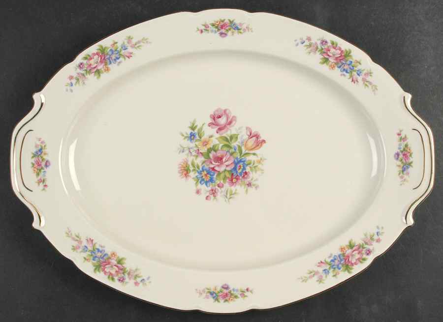 VIT33 (CZECH) 15" Oval Serving Platter by Victoria (Czech)-1