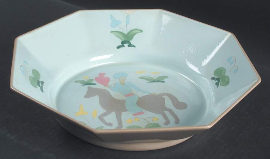 Persian Octagonal 11" Round Vegetable Bowl by Vally Werner-1