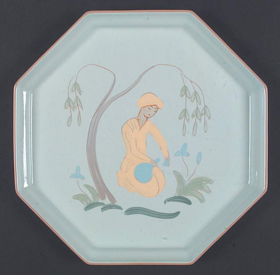 Persian Octagonal Dinner Plate by Vally Werner-1