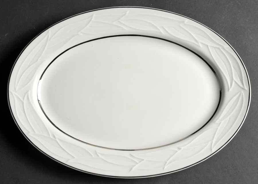 Concerto Platinum 13" Oval Serving Platter by Vogue-1