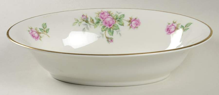 Damask Rose 10" Oval Vegetable Bowl by Vogue-1