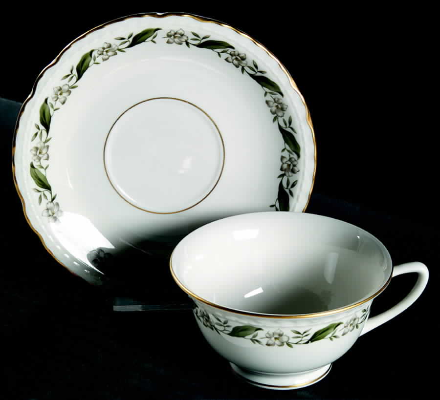 Old Charleston Footed Cup & Saucer Set by Vogue-1