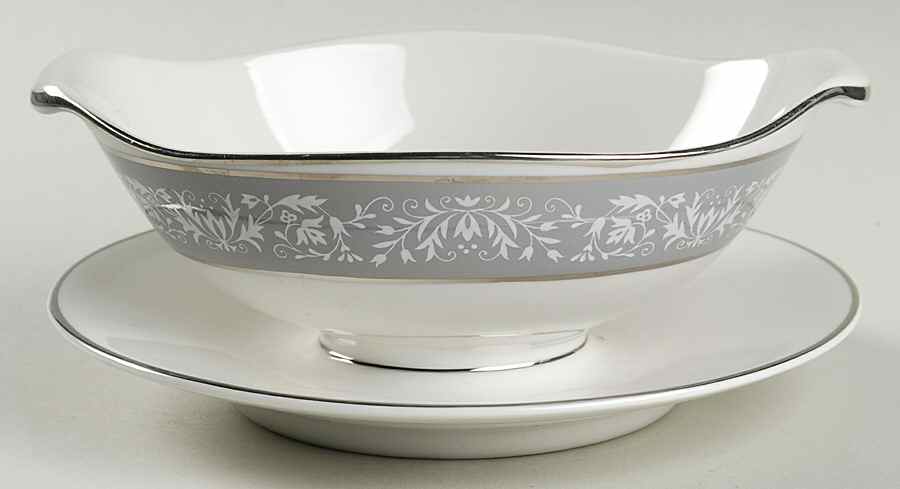 Prelude Round Gravy Boat/Attached Underplate by Vogue-1