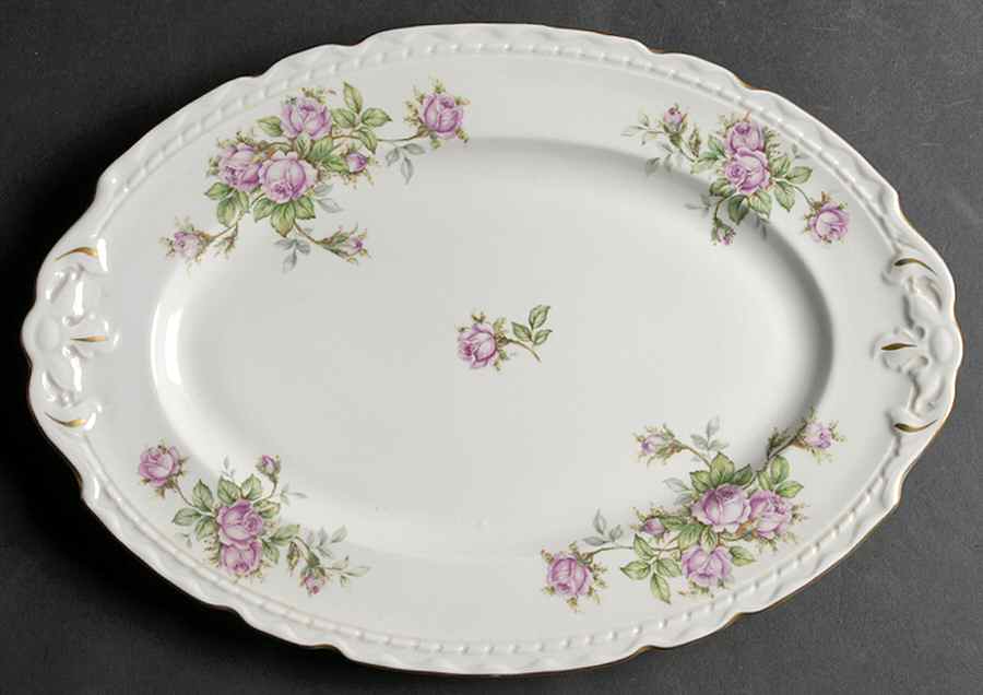 Southern Rose 13" Oval Serving Platter by Vogue-1