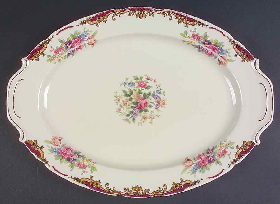 VIT129 15" Oval Serving Platter by Victoria (Czech)-1