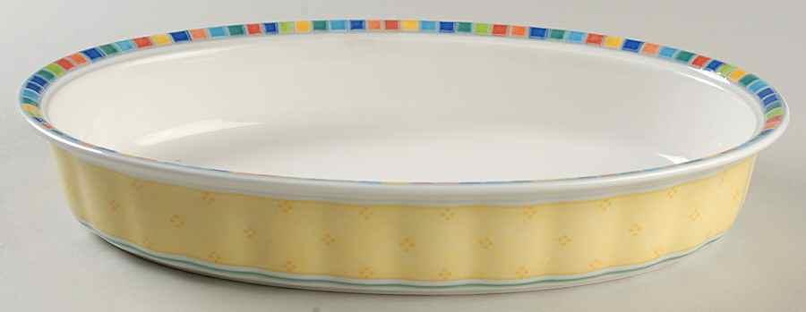 Twist Alea Limone 13" Oval Baker by Villeroy & Boch-1