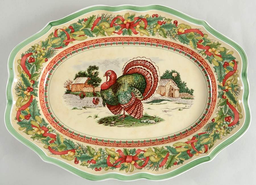Festive Memories 17" Oval Serving Platter by Villeroy & Boch-1