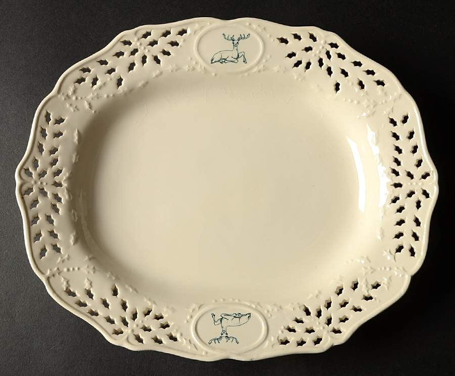 Classical Christmas 11" Oval Serving Platter by Vaillancourt Folk Art-1
