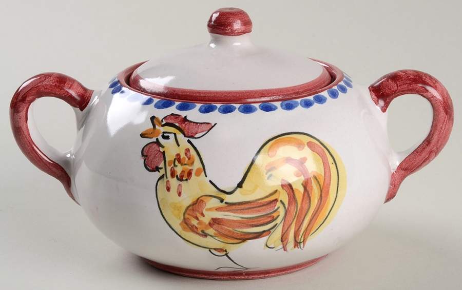 CEI4 Sugar Bowl & Lid by Ceramica Artistica (CAS Vietri)-1