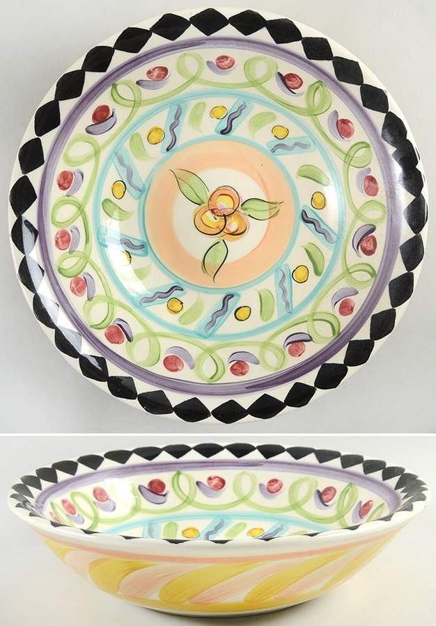 Razzle Dazzle 12" Large Salad Serving Bowl by Vicki Carroll Studio-1