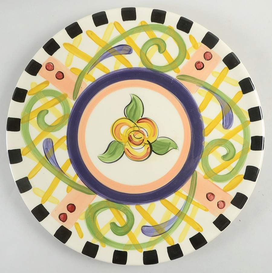 Razzle Dazzle 14" Chop Plate (Round Platter) by Vicki Carroll Studio-1