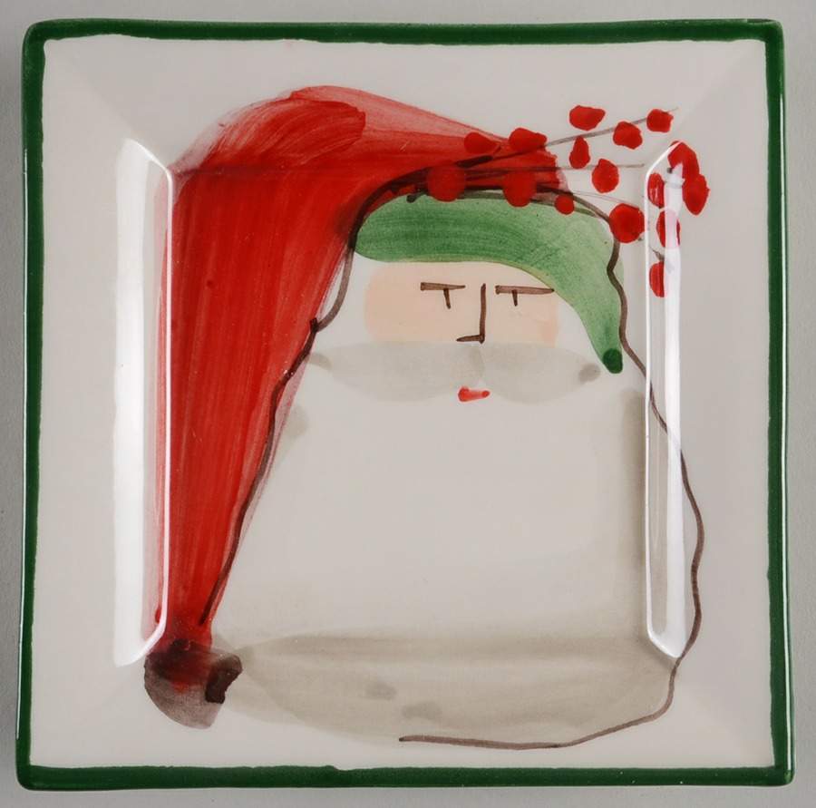 Old St Nick 4" Square Dish by Vietri (Italy)-1