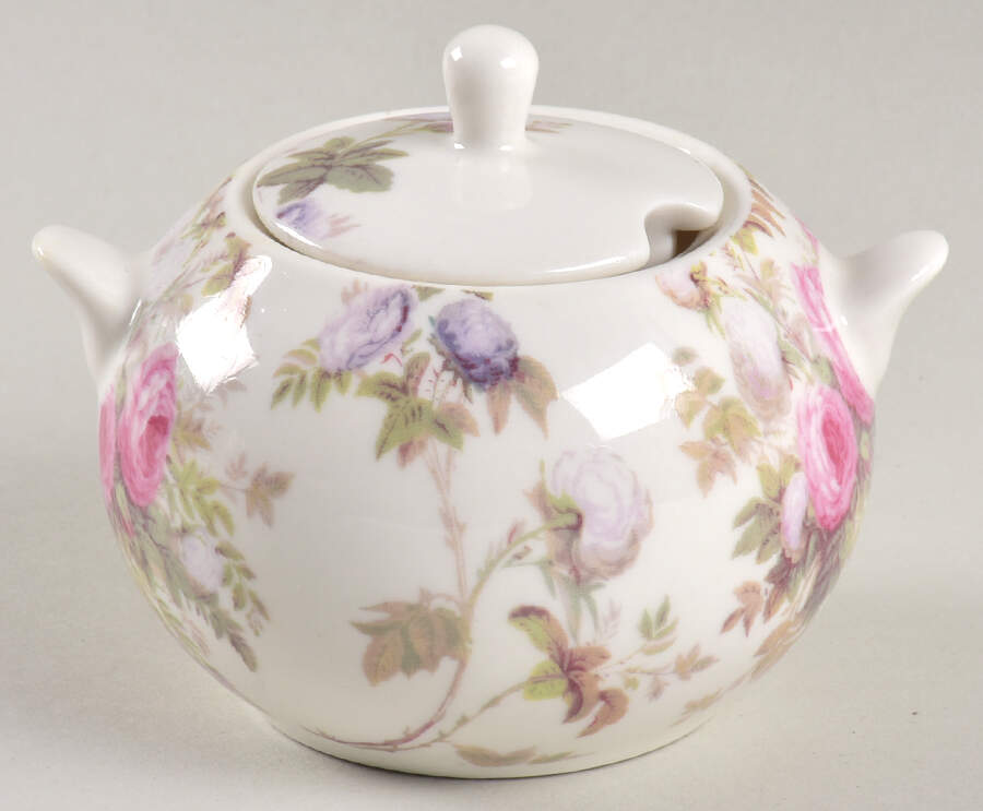 Brompton Rose Sugar Bowl & Lid by Victoria and Albert Museum-1