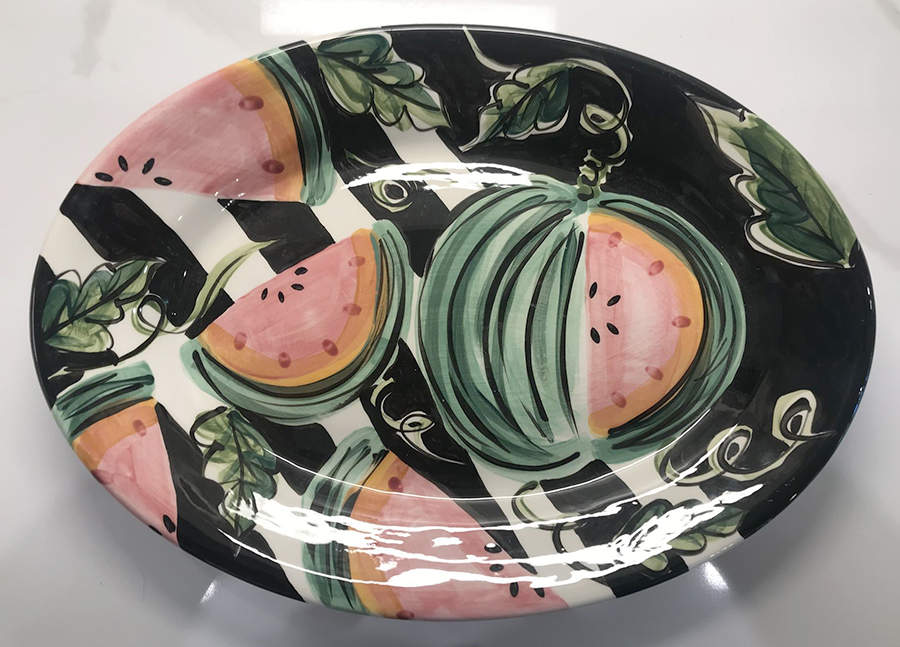 Bon Appetite 16" Oval Serving Platter by Vicki Carroll Studio-1