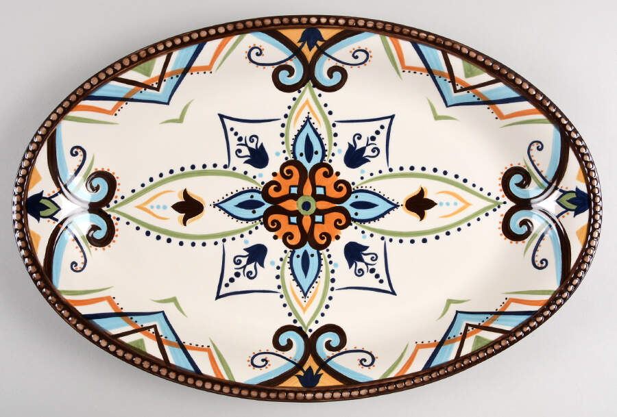 Amalfi 18" Oval Serving Platter by Vida By Eva Mendes-1