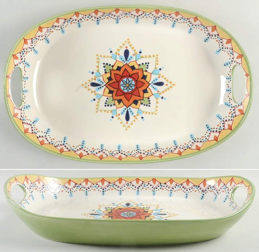 Catalina 16" Deep Oval Serving Platter by Vida By Eva Mendes-1