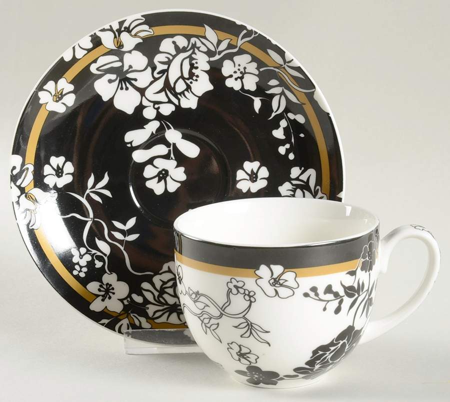 Brocade Flat Cup & Saucer Set by Victoria and Albert Museum-1