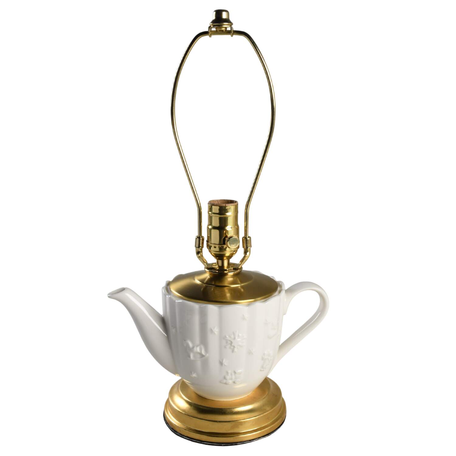 Toy's Delight 14 1/2"-15 1/8" Teapot Lamp No Shade  HC by Villeroy & Boch-1
