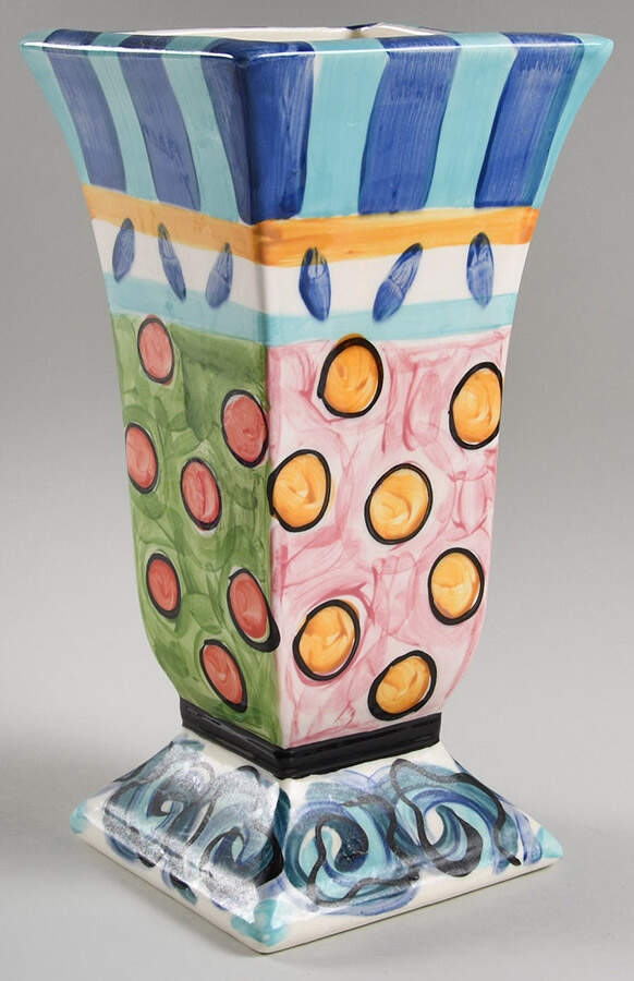 Splish Splash 10" Footed Vase by Vicki Carroll Studio-1