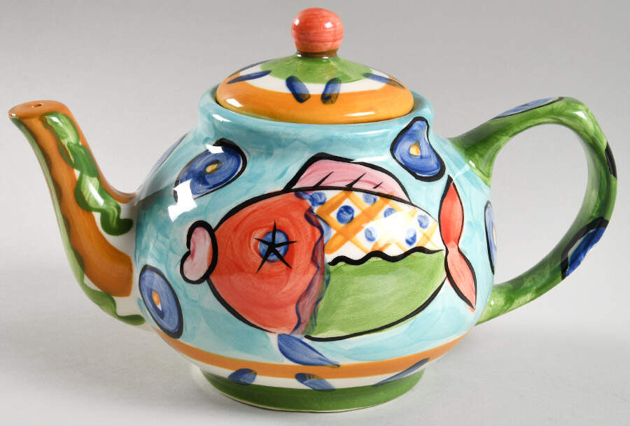 Splish Splash Teapot & Lid by Vicki Carroll Studio-1