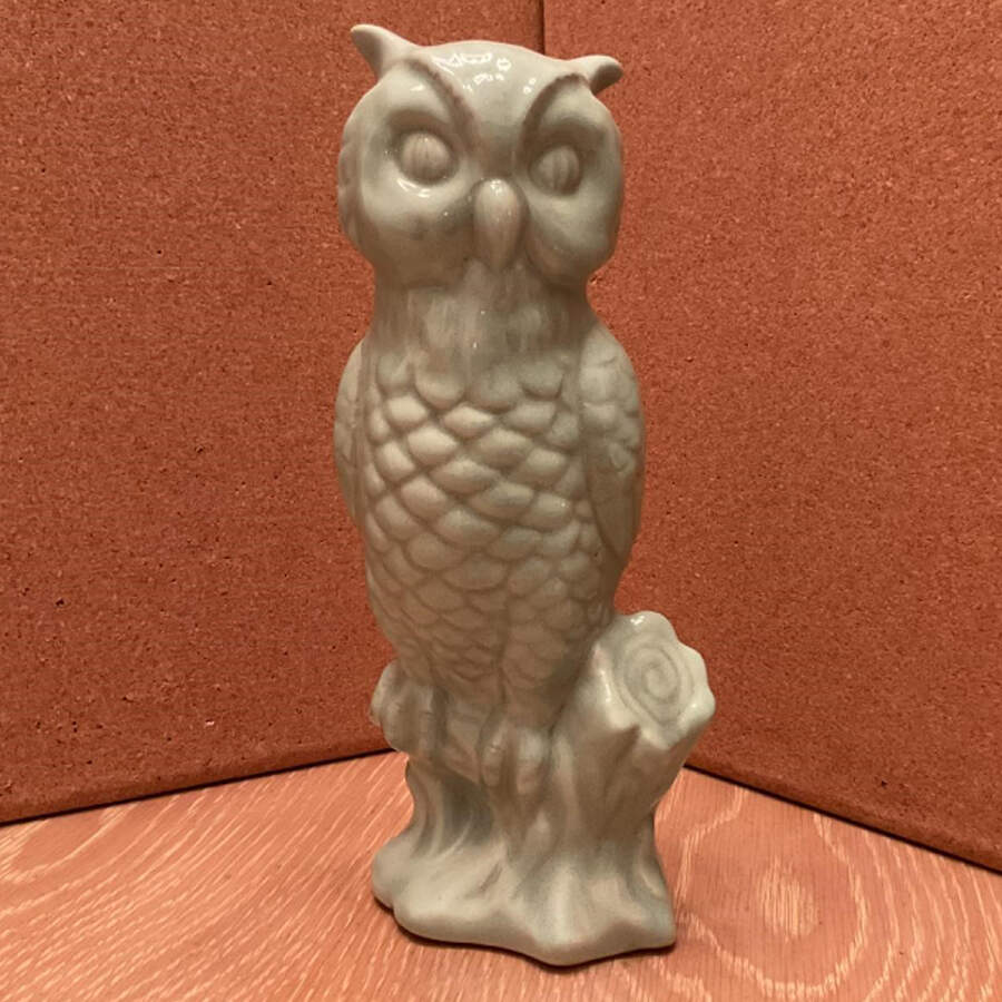 Art Pottery Owl Figurine by Van Briggle Pottery-1