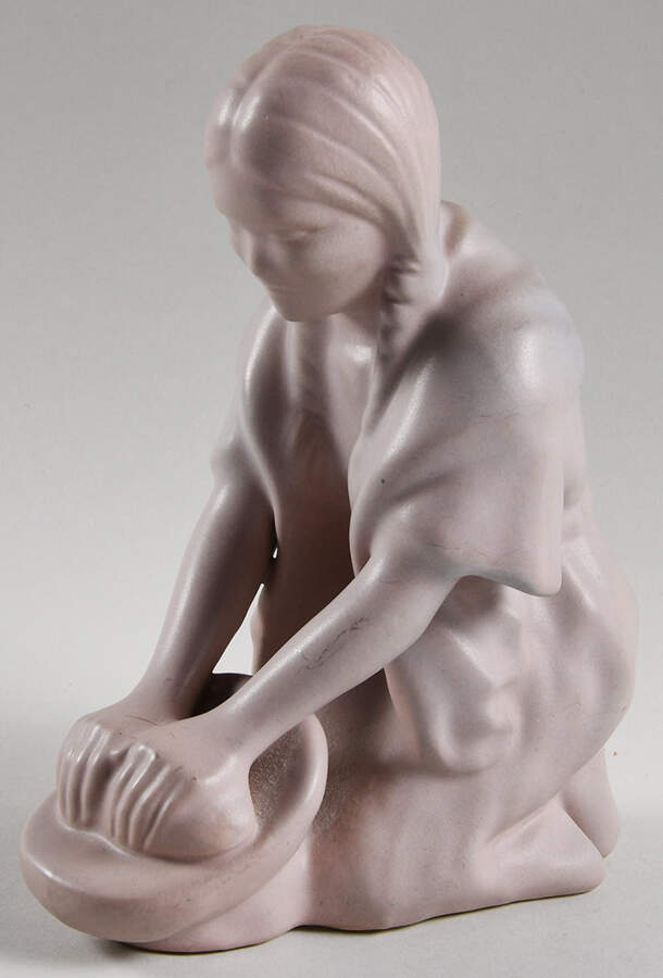 Art Pottery Woman Figurine by Van Briggle Pottery-1